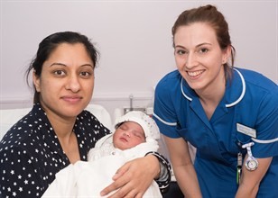 Woman and Baby with Nurse