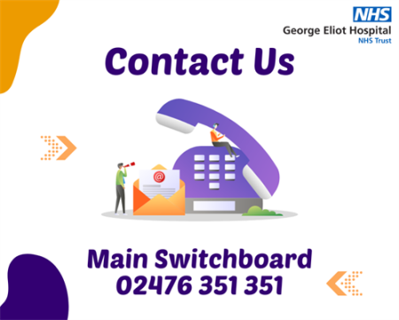 Contact Us - Main Switchboard 0247351351 infographic